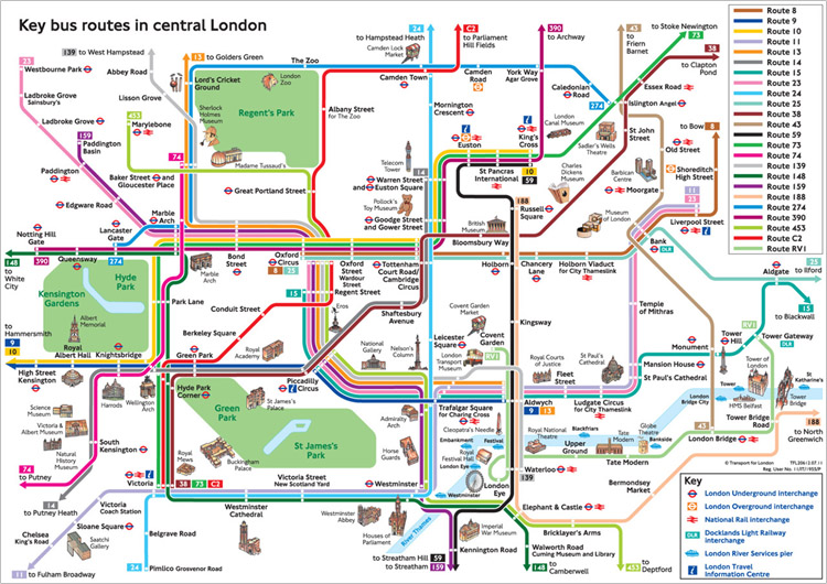 London bus transit map